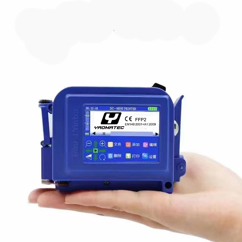 

25 language 12.7mm Touch Screen QR Bar Batch Code Date Logo Expiry Label Portable Handheld Jet Thermal Inkjet Printer