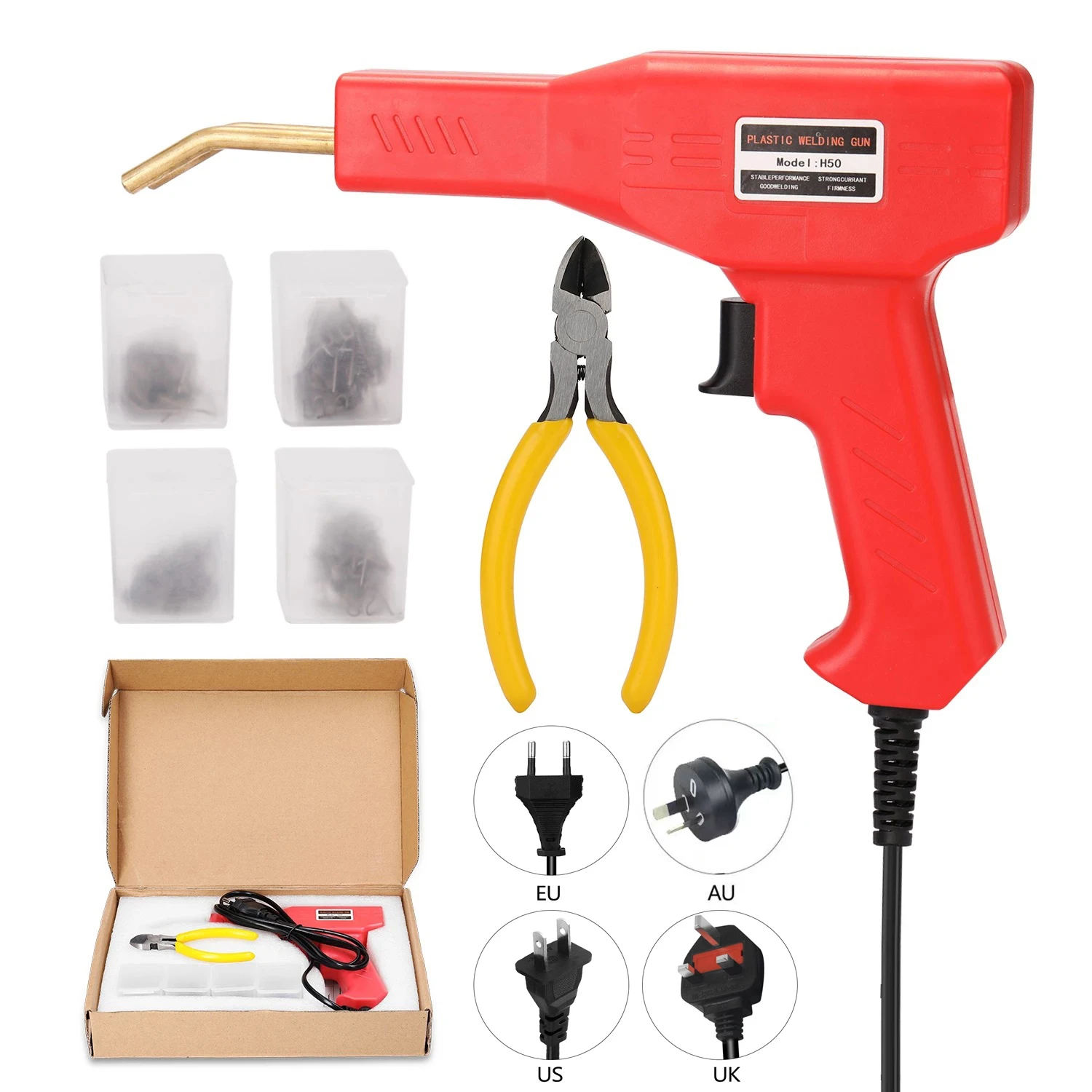Universal Plug Welder Gun and Hot Stapler for Plastic Repair and Car Bumper Restoration