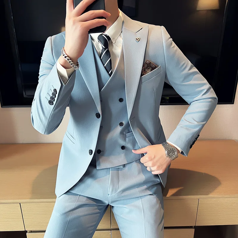 

NA245-British style wedding banquet groom's suit