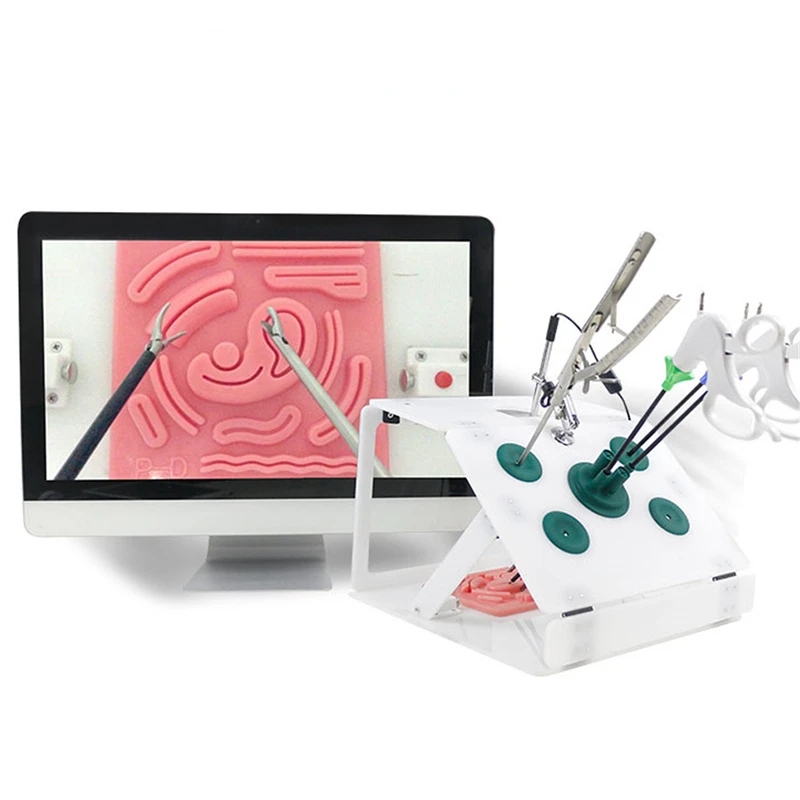 

Лапароскопическая тренировочная модель, 30 °, эндоскоп, модель кишечного шова, кронштейн, зажим с пинцетами, хирургия, учебные пособия