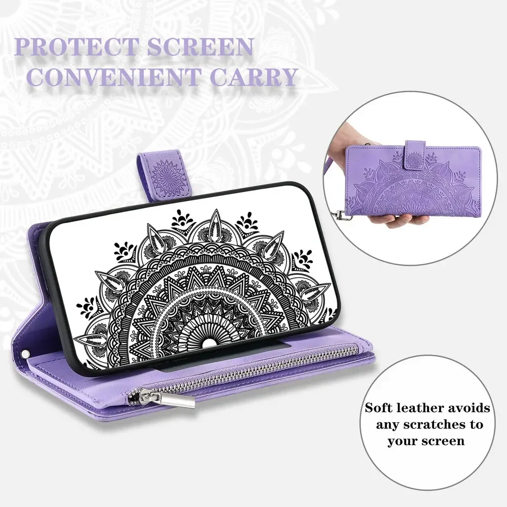 Crossbody Lanyard Zipper Wallet Phone Case