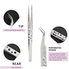 Eyelash Extension Specialized Tweezers Professional Stainless Steel Portable Anti-static Makeup Remover Beauty Cosmetic Tools 2