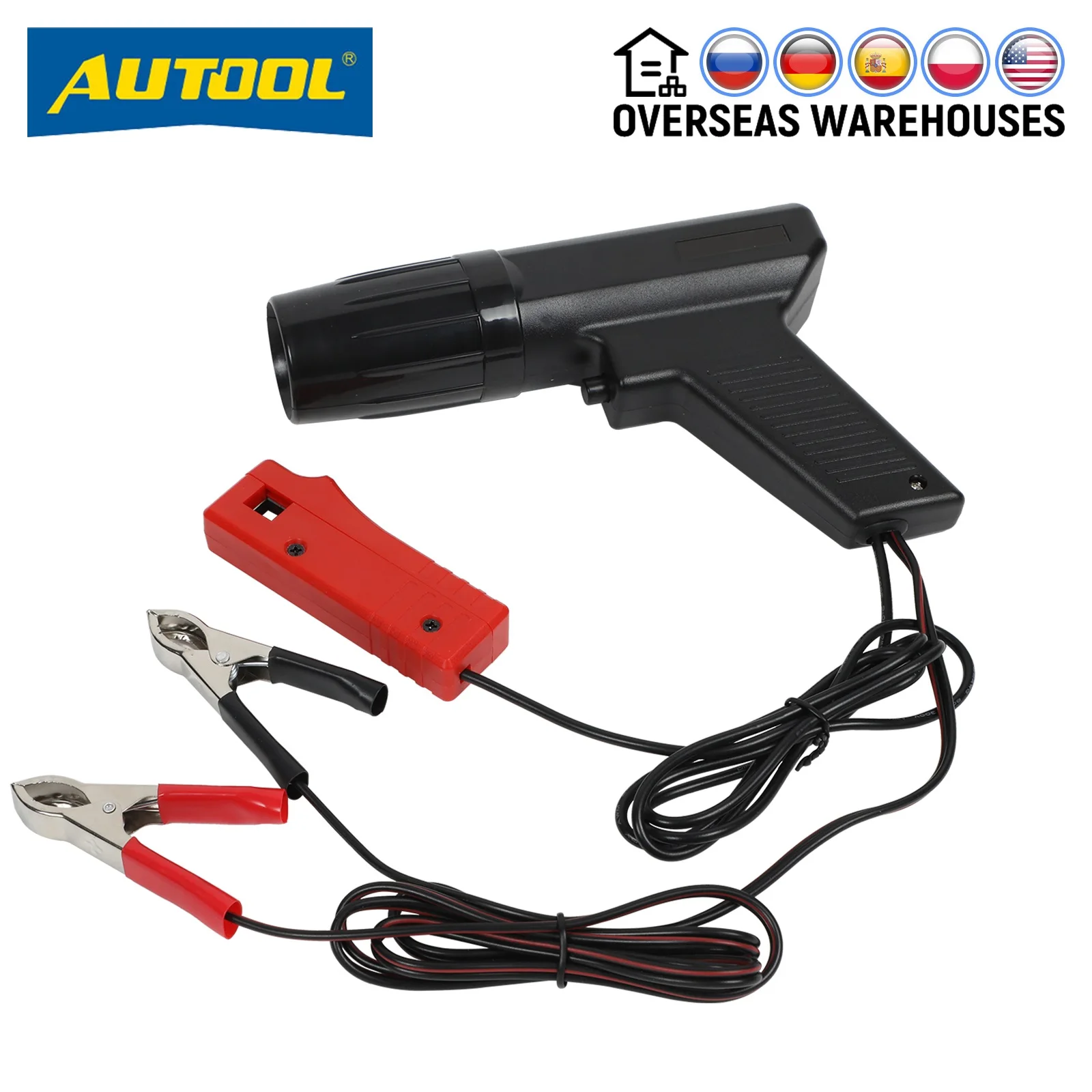 

AUTOOL 12V Ignition Timing Gun Engine Timing Light Strobe Lamp Adjustment Detector Detect for Cars Motorcycles Gasoline Engines