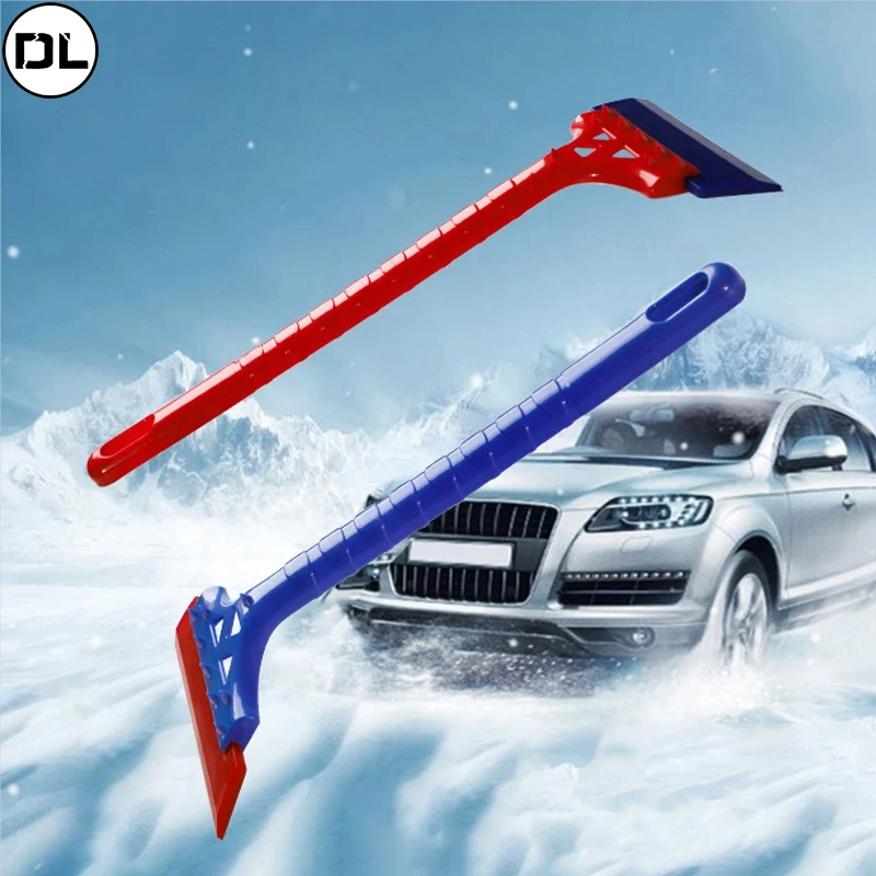 Long Handle Car Window Clean Scraper Soft Rubber Blade Squeegee Wiper Winter Windshield Snow Removal Shovel Tool