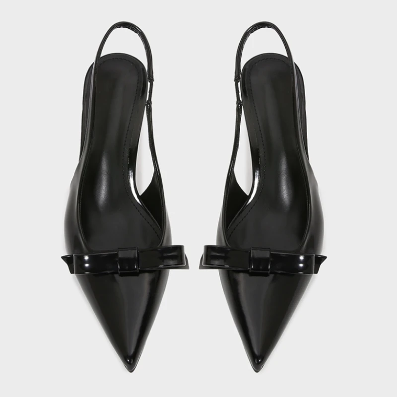Summer High Heeled Sandals for Women Elegant Bow Decoration Fashion Party Wedding Slingback Sexy Stiletto Ladies Dress Shoes