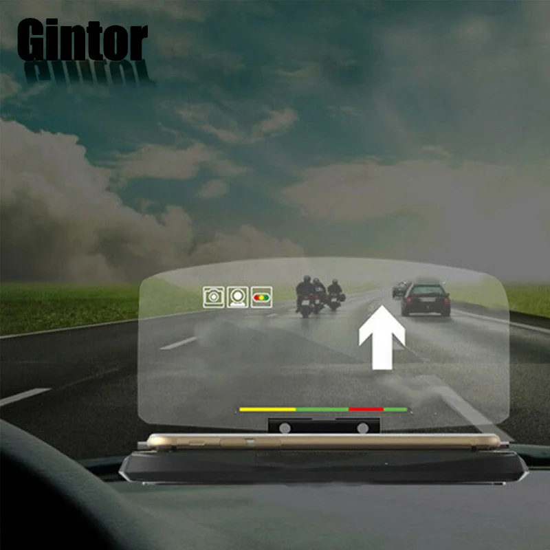자동차 속도 HUD 헤드업 디스플레이, 전화 네비게이션, 스마트폰 홀더, GPS HUD 디스플레이, 범용|유니버설 차 지지대 ...