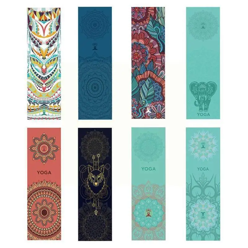 Quick Drying Yoga Towels Portable Fitness Yoga Sports Mat Soft Antislip Outdoor Indoor Sport Mat Pattern Print Towel Pilate A3Q5