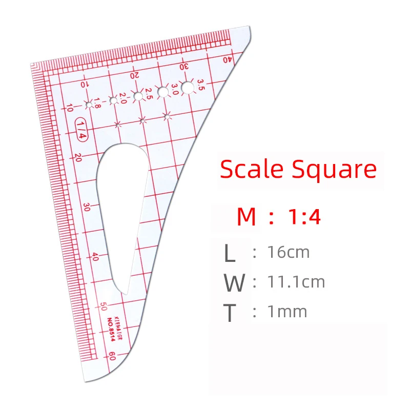 8514 plate-making, fine arts, multi-functional scale triangular printing ruler sizing ruler learning clothing scale
