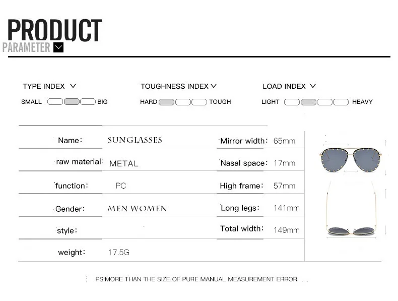 Occhiali da sole per aviazione con rivetti in metallo di marca Occhiali da sole punk da donna Tè sfumato 2023 Occhiali da vista pilota senza montatura oversize da guida_voghion.com