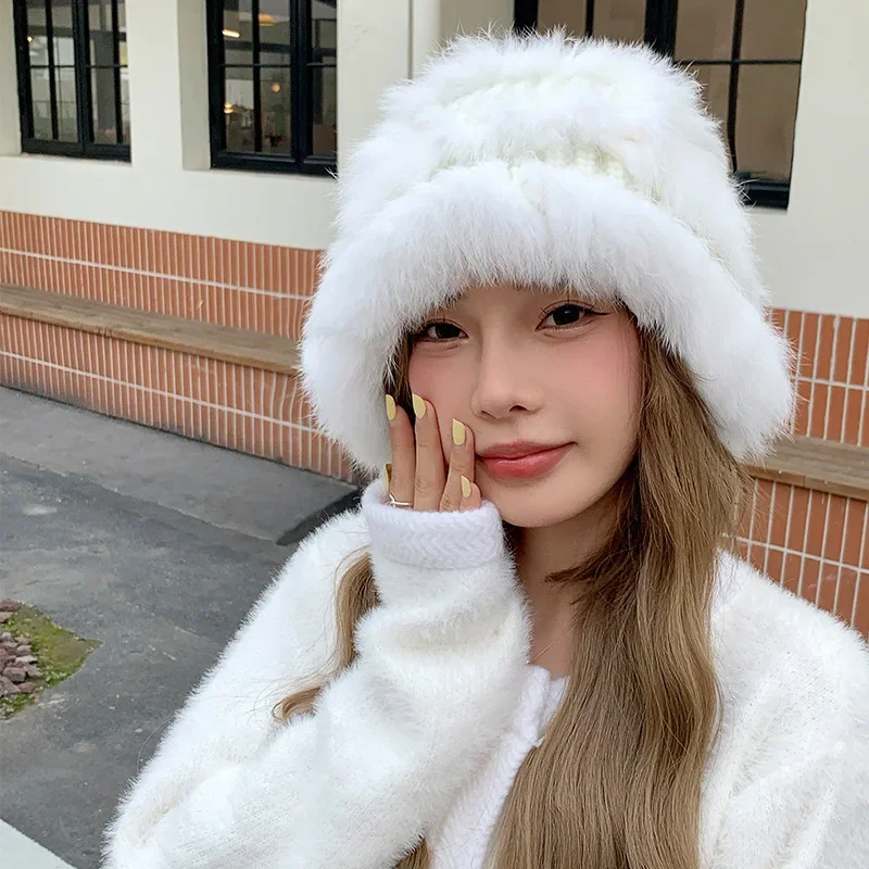 【typeservice】24fw Fluffy Beanie Faux Fur Pom Beanie | Pacific Headwear