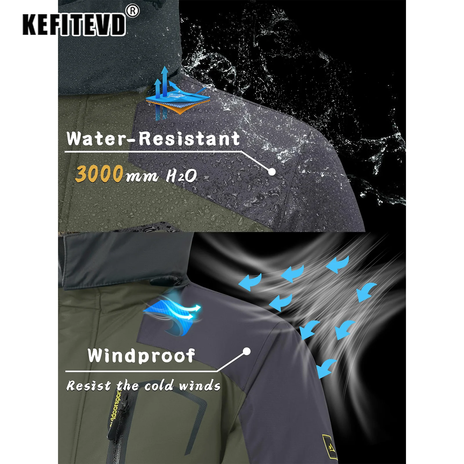 Winter Ski Jacket Men's Warm Fleece Lined Jackets Heavyweight Coat 4