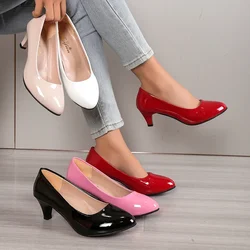 Women Pumps Nude Shallow Mouth Women Shoes Fashion Office Work Wedding Party Shoes Ladies Low Heel Shoes Summer Heels Woeman