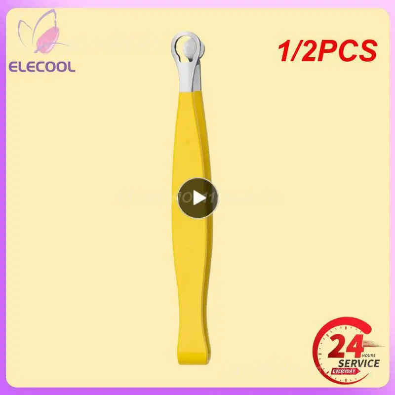 

1/2PCS Universal Nose Hair Trimming Tweezers Stainless Steel Eyebrow Nose Hair Cut Manicure Facial Trimming Makeup Scissors