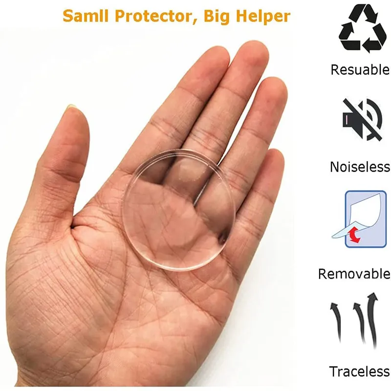 door knob wall shield Clear Soft Rubber Door Stopper door handle bumper Mute Stickers Wall Protector Muffler Pad Protective Plug silicone door stopper door stopper bumpers door stopper silicone door sticker