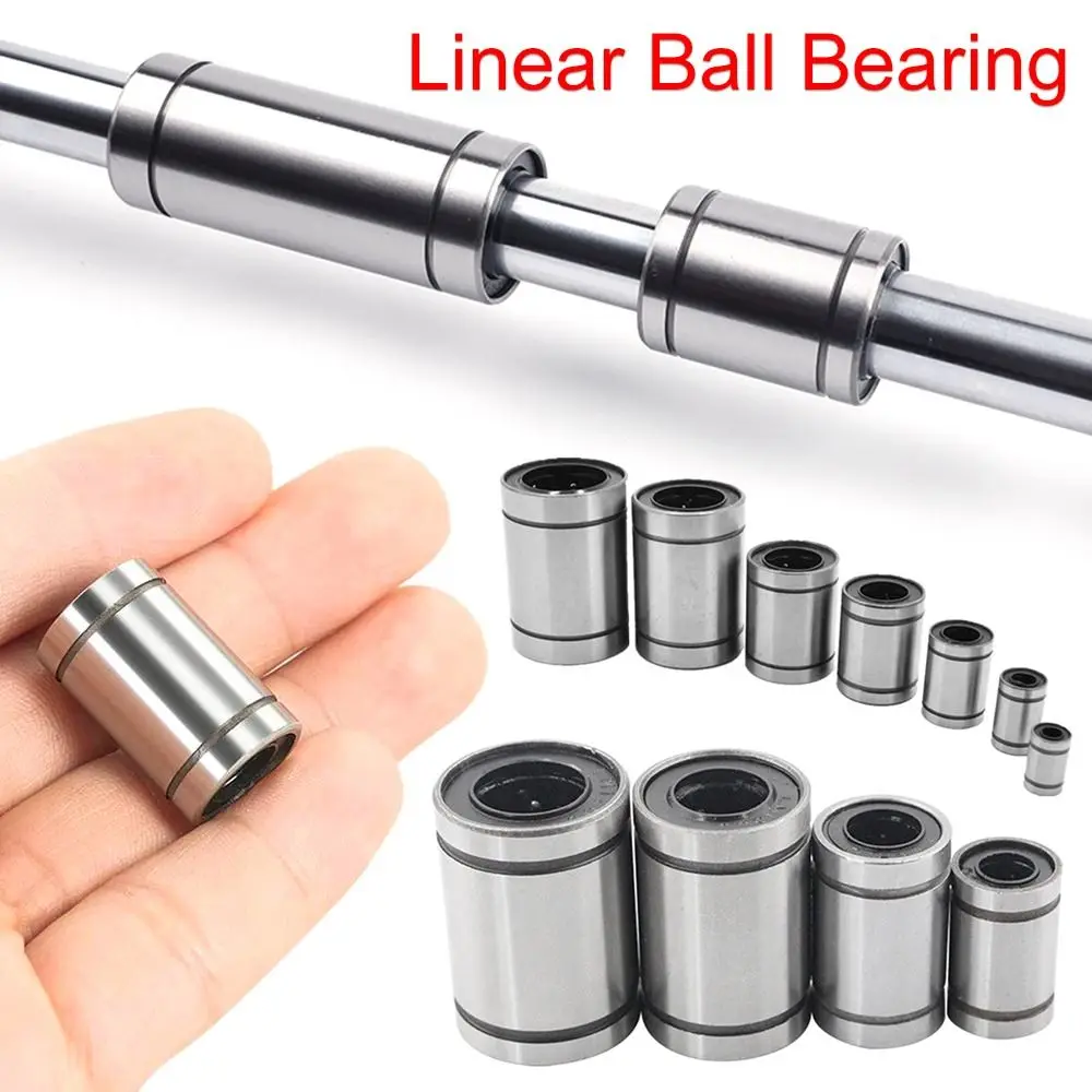 CNC Part 3D Printers LM3UU LM4UU LM5UU LM6UU LM8UU LM10UU LM12UU LM16UU Linear Ball Bearing Bushing Steel