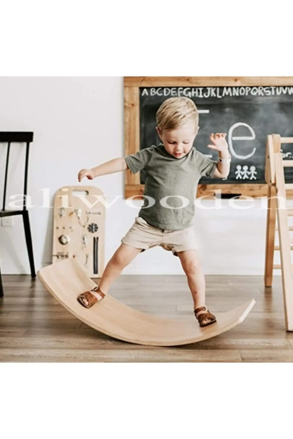 6 + years old And Adult Balance Tahtası❤️Children Adult Wooden Balance Board Exercise Twist Training Cover Body Swing Equipment Fitness