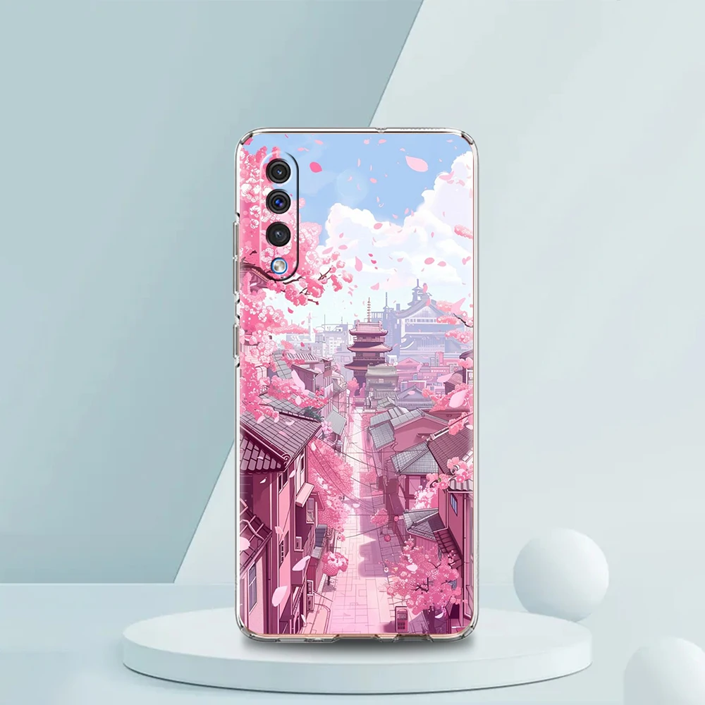 Cherry Blossom Transparent Pink Phone Case - Silicone Protective Shell