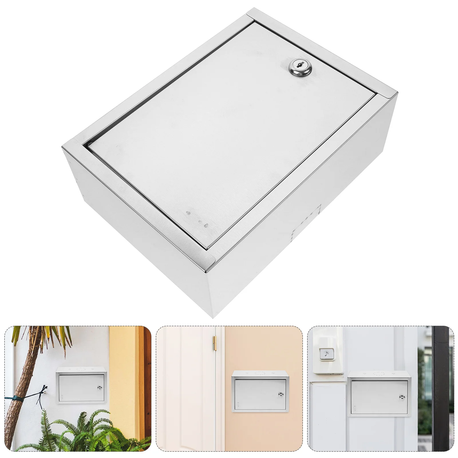 Milk Box Wall Mounted Mailbox Delivery Container Porch Package Holder Safe Outdoor Crate For Mails