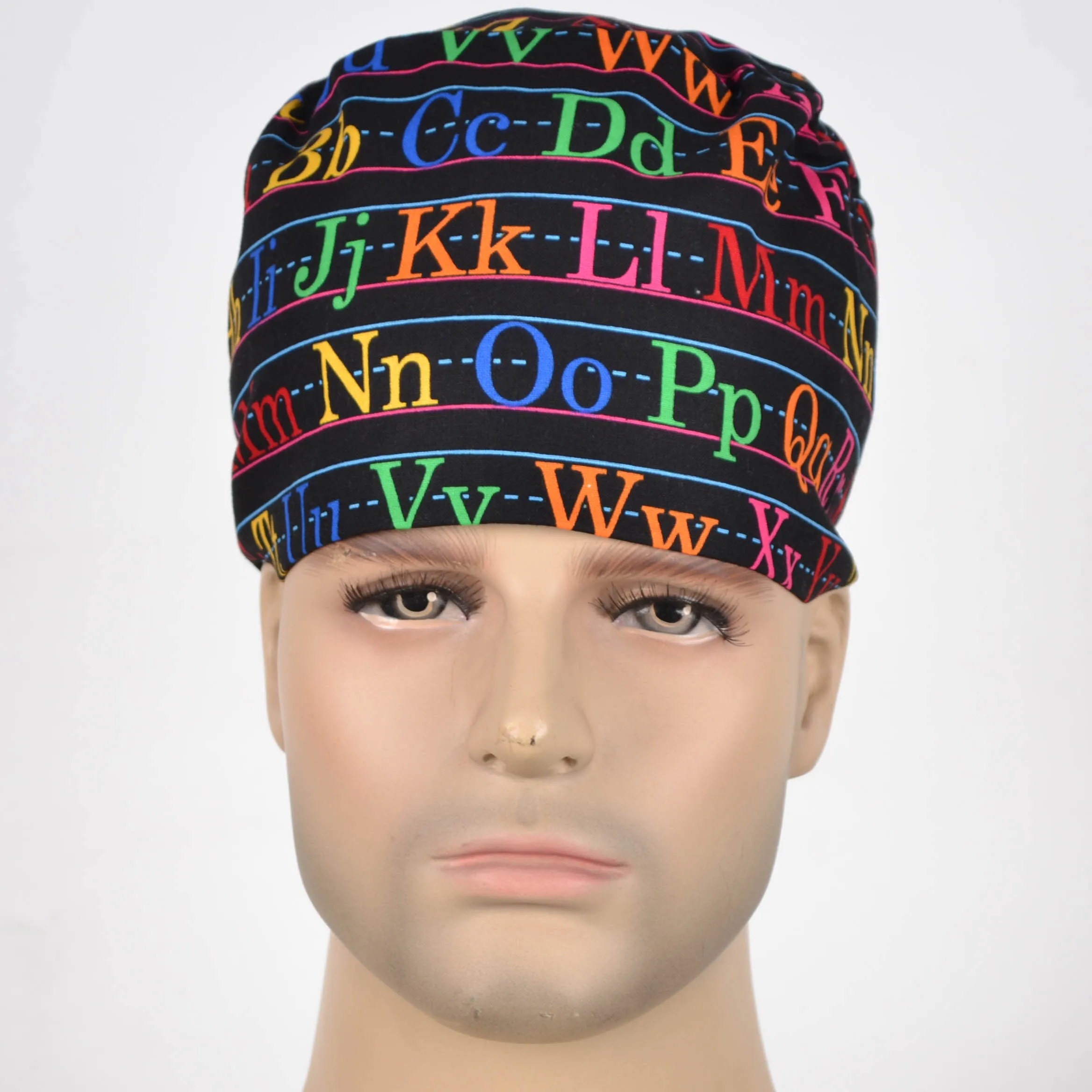 Hennar Men Medical Scrub Caps in 100% Cotton Two Sizes Doctor Caps Sports Prints