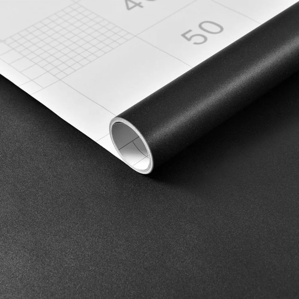 1 Roll Of Matte Black Contact Paper For Bedroom, Pvc Self-adhesive  Wallpaper, Removable, Ideal For Decorating Walls, Cabinet, Countertop And  Shelf