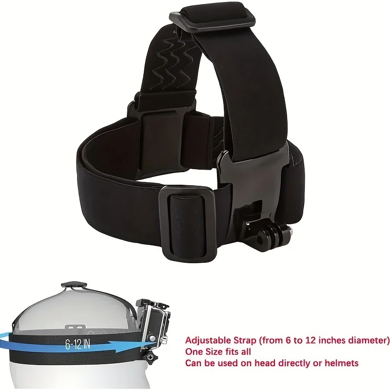 Support mains libres réglable pour GoPro, bandeau élastique avec boucle de serrage, adapté à Hero 12-4.