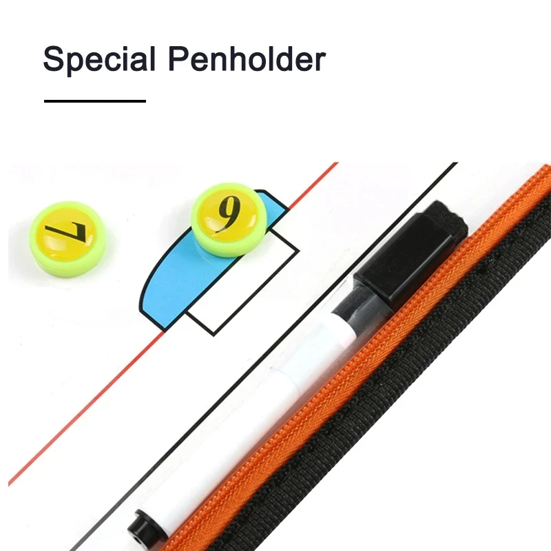 Foldable Ice Hockey Tactical Board PU Magnetic Hockey Training Match Coaching Clipboard Lightweight Portable Strategy Board