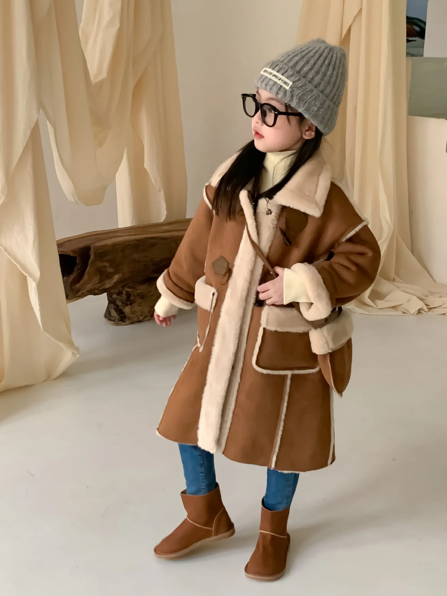 Girls Coat New Winter Thickened Long Coat - Uniqwear