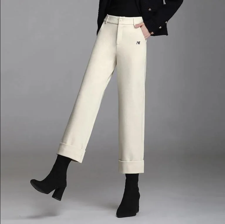 

2023 New MK Women's Pants Luxury Fashion Trend Winter Women's 9-inch Pants Tri Color Fox Label