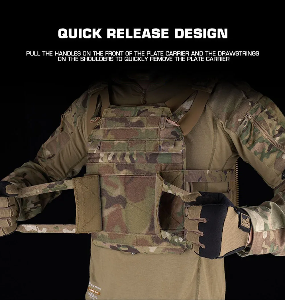 Taktische JPC Plate Carrier Weste 2,0 MOLLE Quick Release System Outdoor Jagd Kampf Training Körper Rüstung Schießen Airsoft Ausrüstung – Detail 16