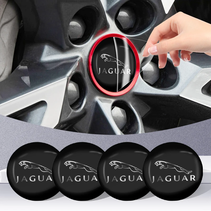 4Pc Car Badge Wheel Center Hub Cap Badge Sticker Decorazione Per Jaguar Xf Xe Xj F-Pace X-Type S-Type F-Type E-Pace I-Pace Xk