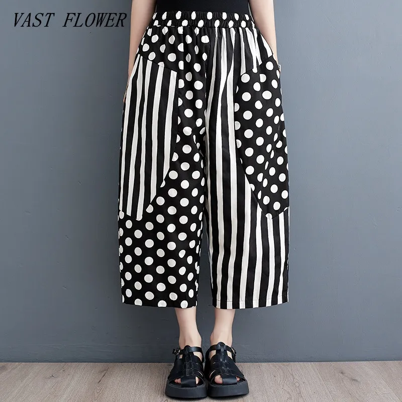 

Брюки женские хлопковые с завышенной талией, винтажные Свободные повседневные штаны с широкими штанинами, уличная одежда, большие размеры, весна-лето 2024