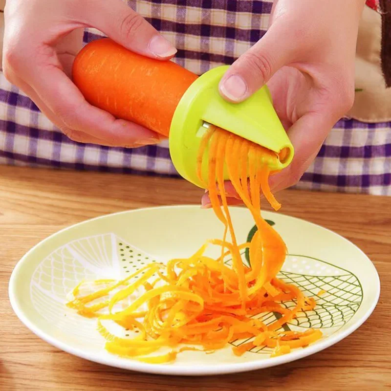 

Kitchen Tool Vegetable Fruit Multifunction Spiral Shredder Peeler Manual Potato Carrot Radish Rotating Grater Kitchen Accessorie