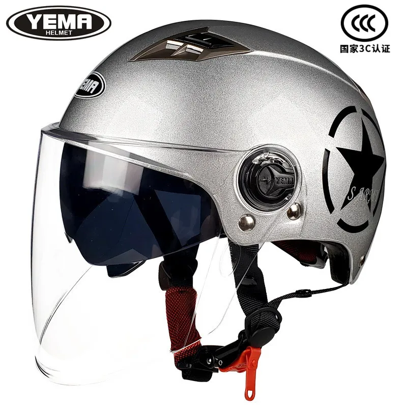 

YEMA 329S Motorcycle Helmet Men Women Summer Half Helmet Summer Unisex Scooter Motorbike Helm Outdoor Travel Equipment Capacete