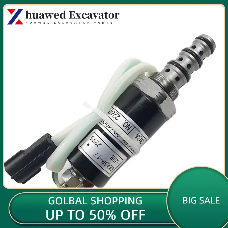 Kobelco 파일럿 안전 잠금 장치, 여행용 유압 펌프, 회전 비례 전자기 밸브 굴삭기, Sk200, 250, 330/350-6e-8