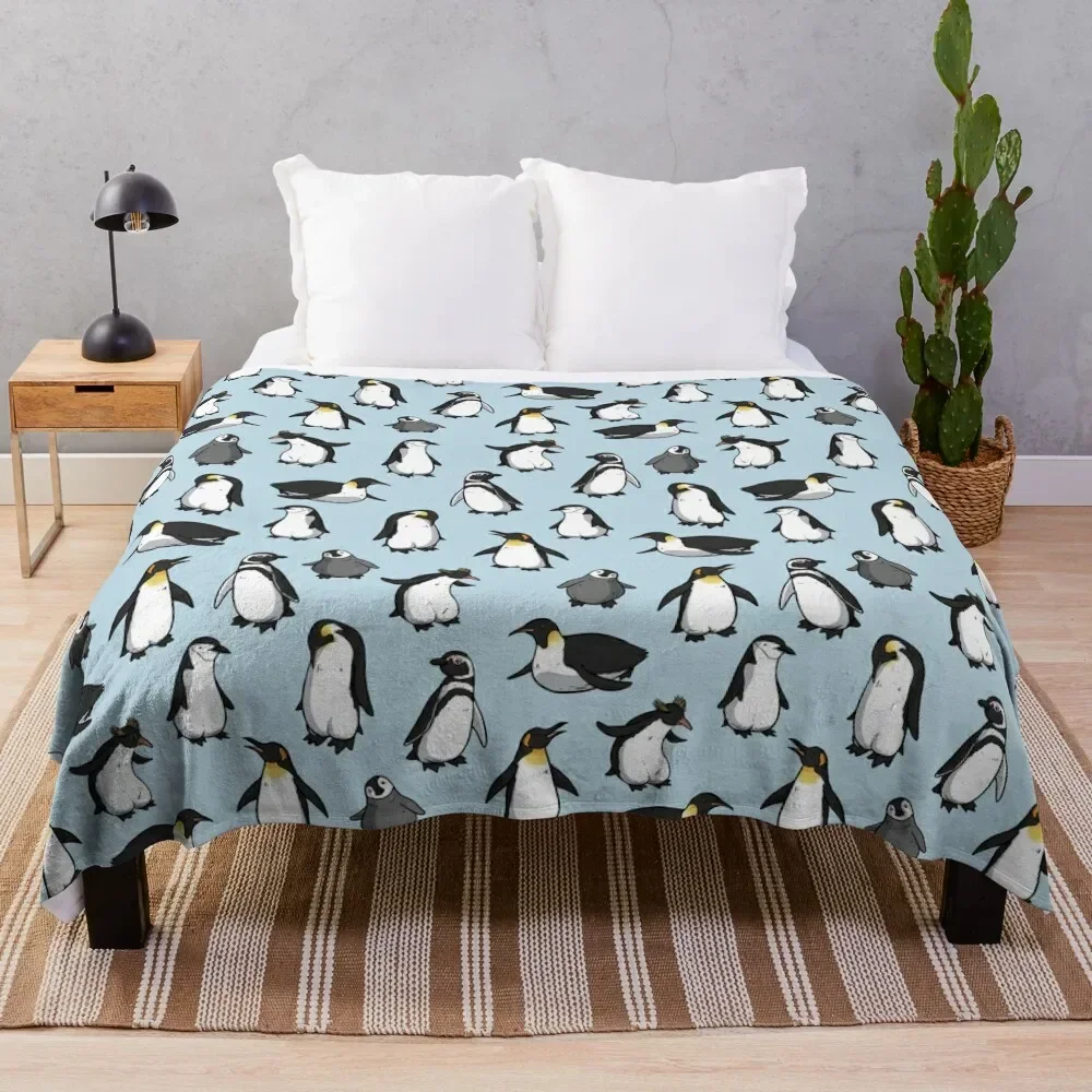 

Cute Penguin Pattern Throw Blanket Sofa Quilt Fashion Sofas Thermal Blankets