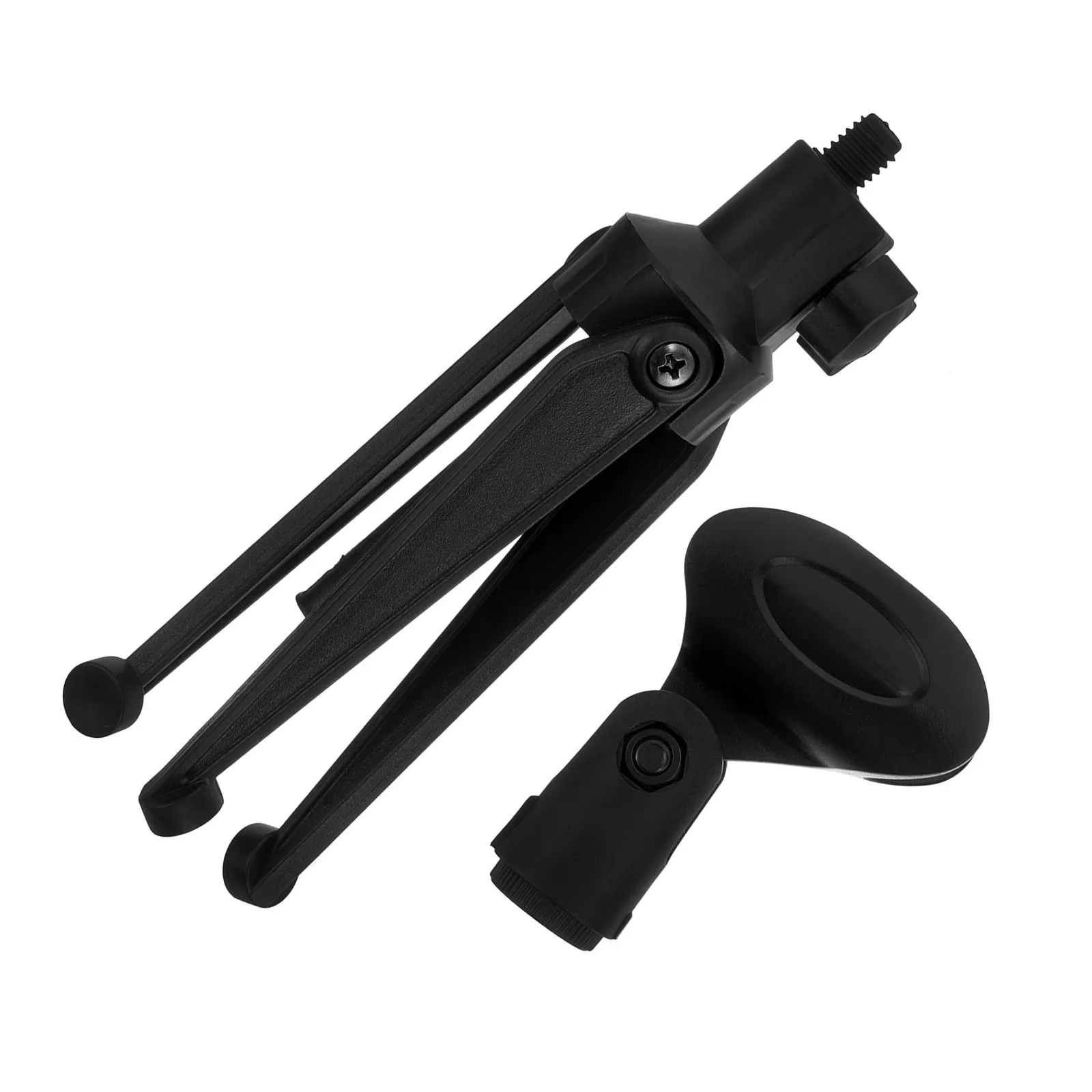 플라스틱 삼각대 마이크 홀더 데스크 마이크 스탠드 조절 가능한 테이블 마이크 스탠드 데스크탑 마이크 지지대 팟캐스트 녹음 라이브 방송용