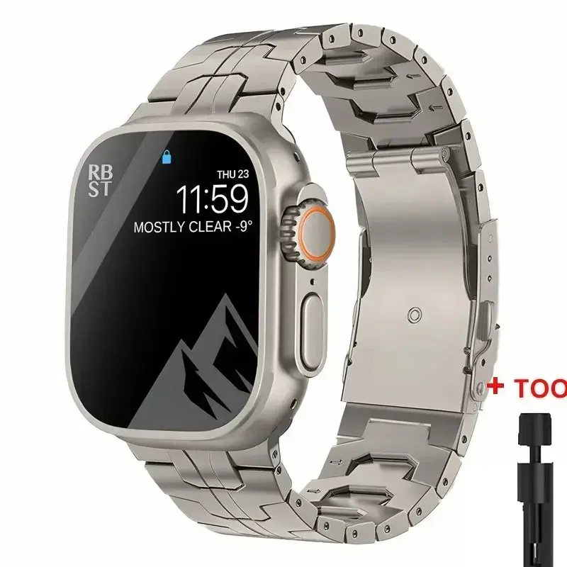 Luxury Men's Titanium Bracelet Strap
