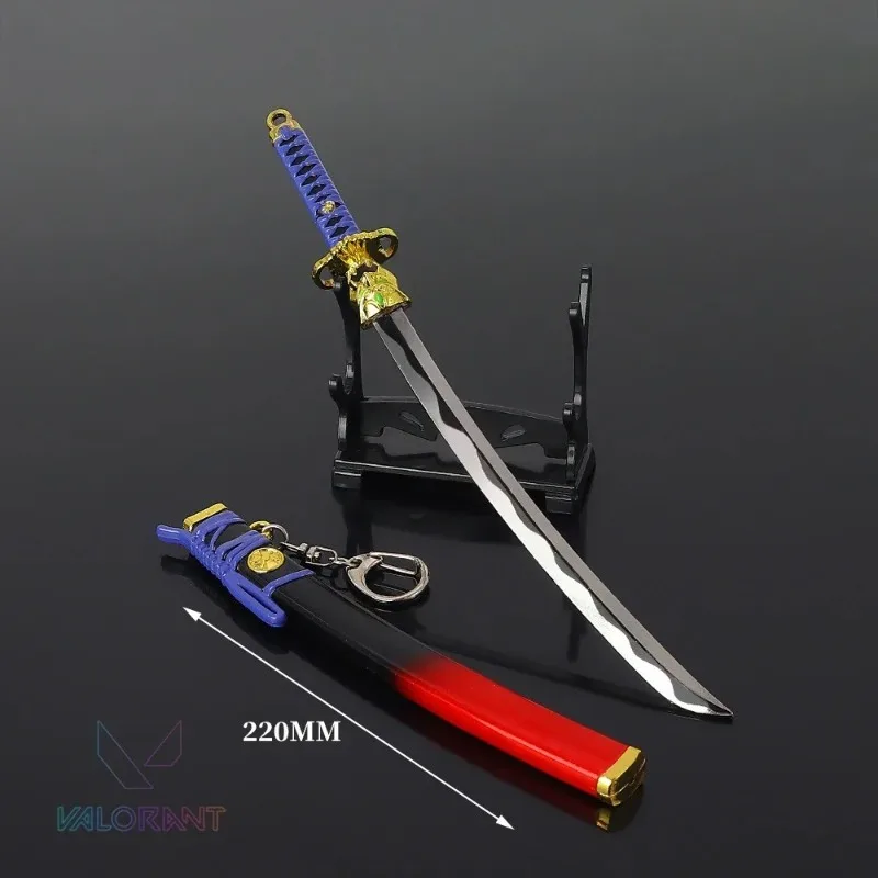 22CM Valorant Weapon Onimaru Kunitsuna Melee Weapon Model Oni EP 6 Skin Game Periphery Steel Samurai Sword Gifts Boys Toys