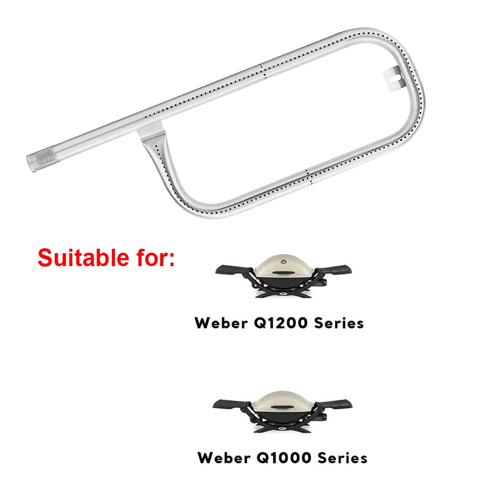 17Inch Heating Element Top Grill Burner Part 304 Stainless Steel Burner Tube Replacement for Weber Q100 Q120 Q1000 Q1200 BabyQ