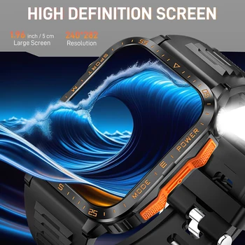 LaNikar New Military Smart Watch3ATM Waterproof Watch Fitness Tracker with Heart Rate Sleep Monitor MakeCalls for iPhone Android 2