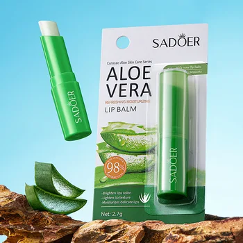 Vitamin C Aloe Coconut Lip Balm Moisturizing Anti Cracking Hydrating Repair Nourishing Lipstick Lips Skin Care Products