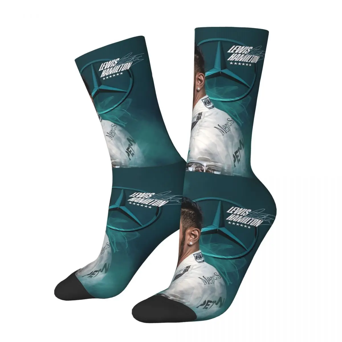 Divertente Calzino Pazzo Per Uomo Lewis Hamilton World Hip Hop Harajuku Lewis Hamilton Modello Di Qualità Stampato Calzino A Compressione Per Ragazzi