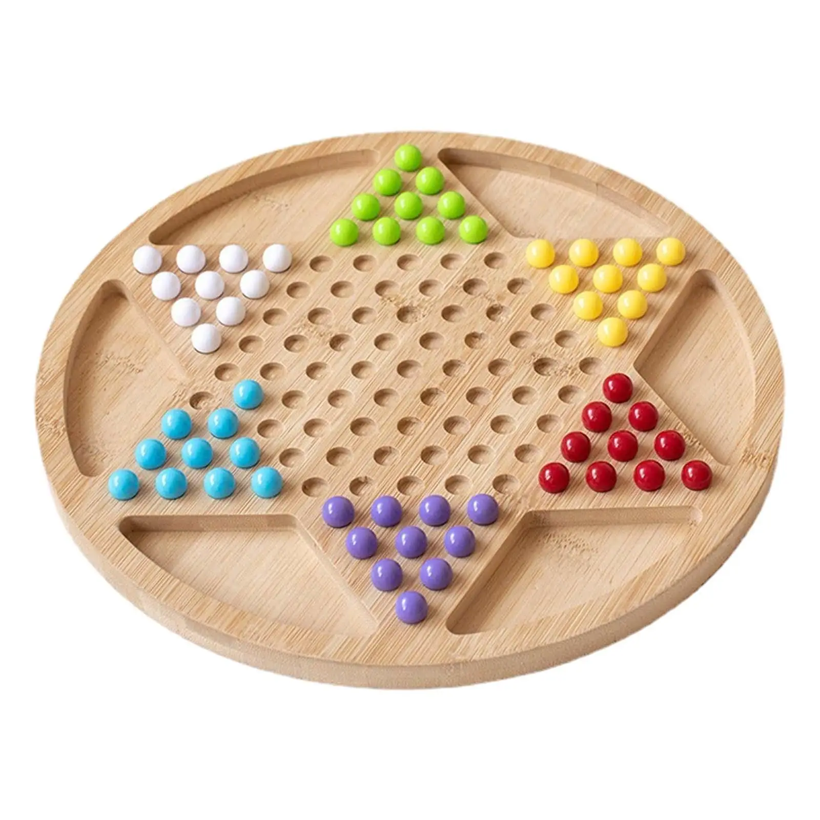 Chinese Checkers Game Set 29cm Family Board Game for Seniors Kids Boys Girls