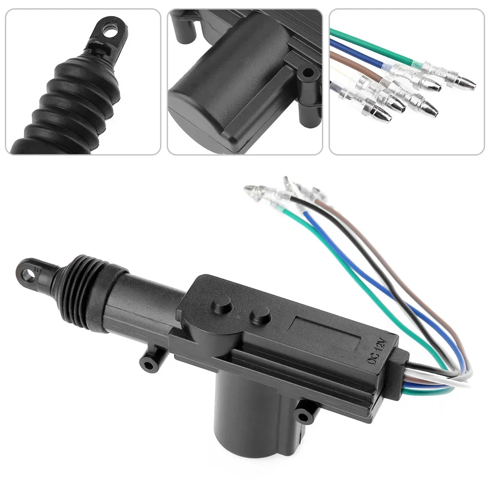 1-10PCS 2/5 Wire Universal Car Electric Actuator Remote Central Door Lock 12V Heavy-Duty  Locking System Single Gun Type Kit