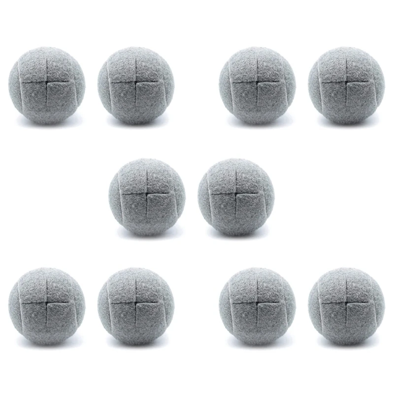 10 PCS Precut Walker Tennis Ball For Furniture Legs And Floor Protection, Heavy Duty Long Lasting Felt Pad Covering,Grey