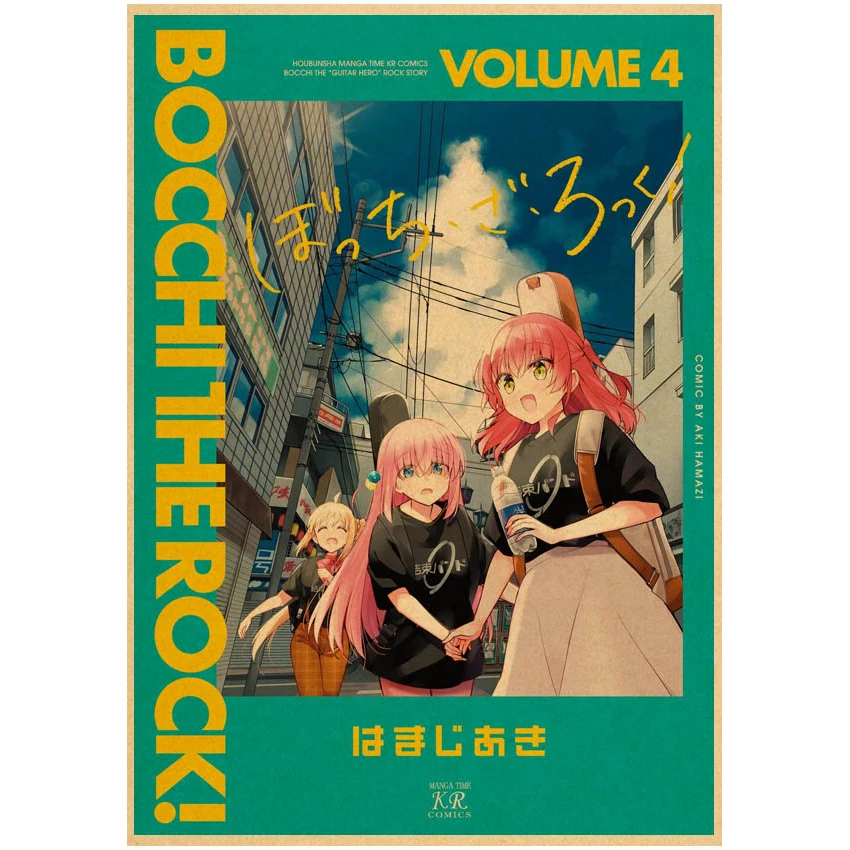 Retro BOCCHI THE ROCK Anime Poster Music Art Wall Decor Prints