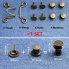 1/2/4/8Set Waist Tightener Buckle Adjustable Nail-free Jeans Button Pin Pants Snap Fastener Detachable Clothing Pant Sewing Tool 3