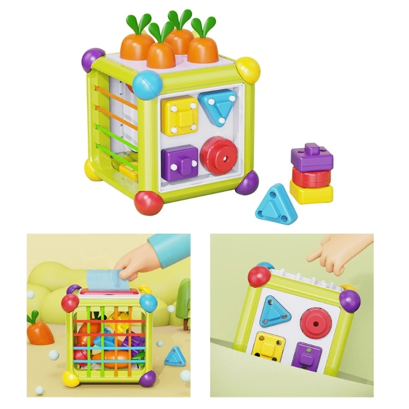 

Красочный кубик-головоломка Busy Cube для малышей 3-5 лет, для мальчиков и девочек дошкольного возраста, пазлы с одинаковым для