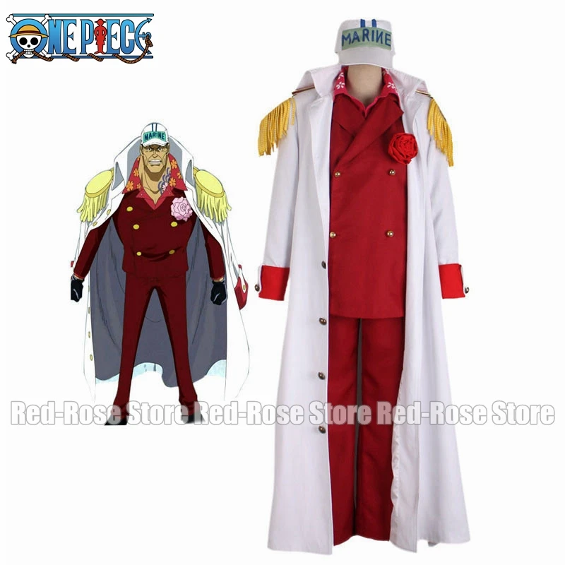 

Anime Cosplay Costumes Akainu Sakazuki Borsalino Sengoku Halloween Justice White Navy Cosplay Uniforms
