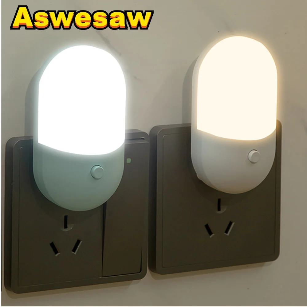 Bedside Lamp Night light EU US Plug LED Night Light AC220V Bedroom Lamp ...